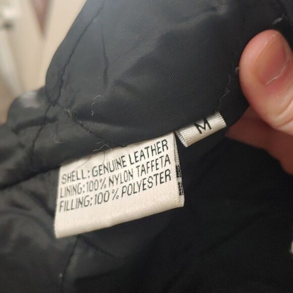 VTG Winlit Black Leather Jacket Unisex Hooded Trench Coat Size M - Picture 4 of 7